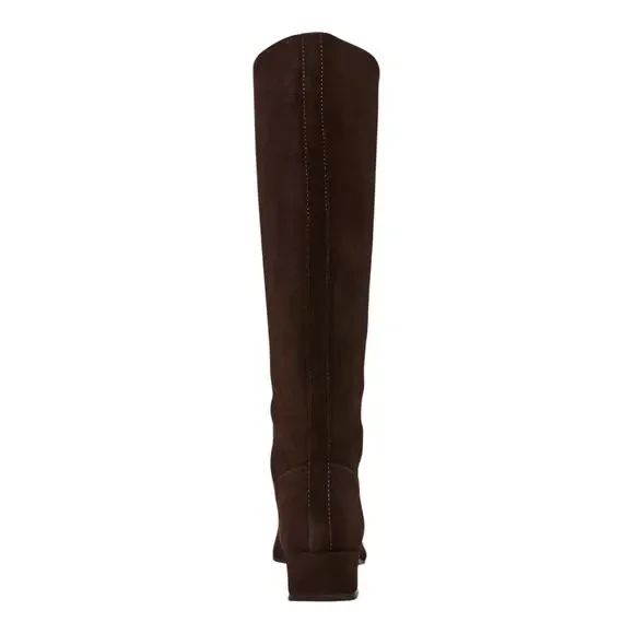 Steve Madden Women's Dantelle Suede Square Toe Knee High Boots Brown Size 8 - Picture 4 of 5